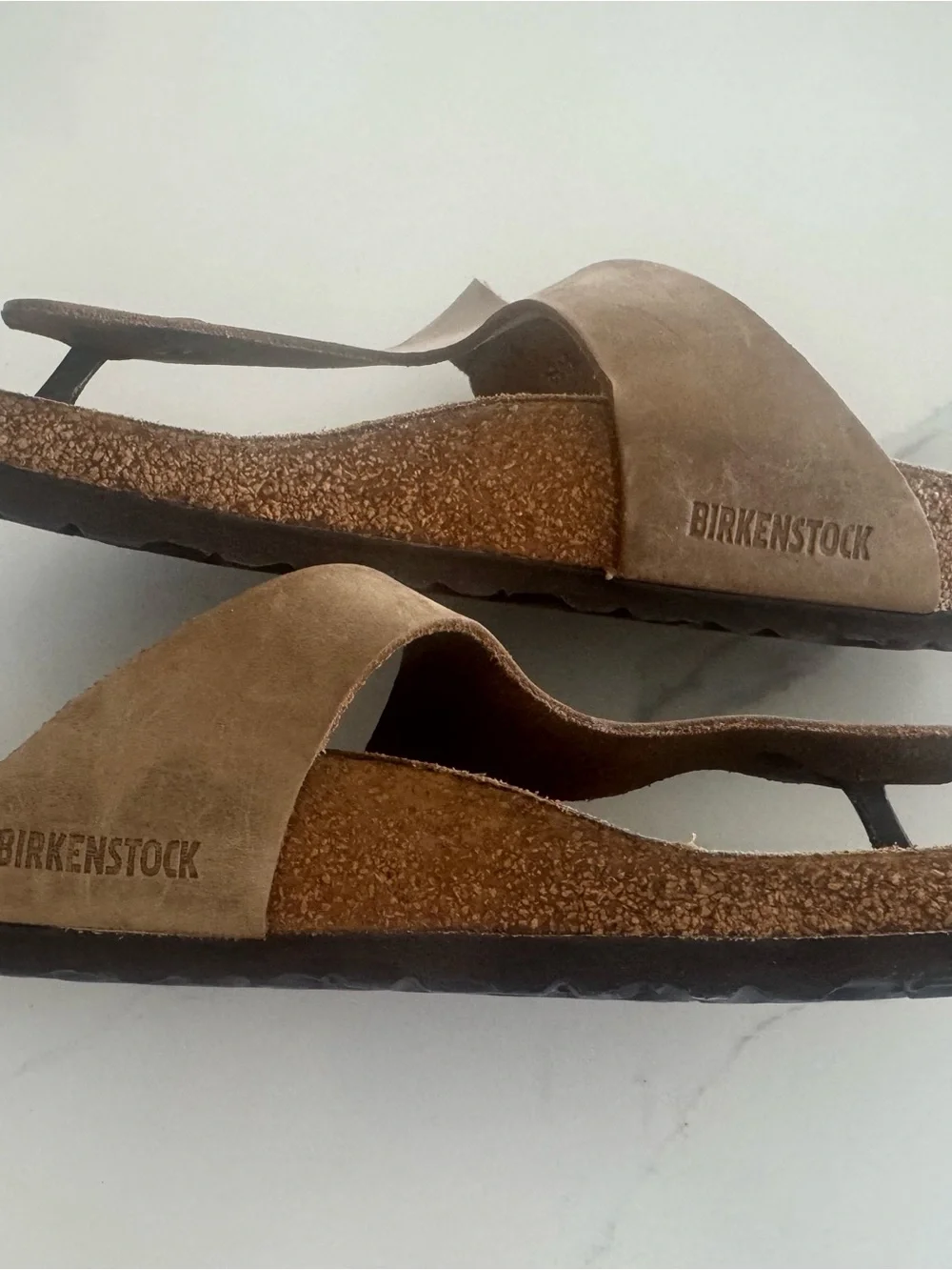 Birkenstock Brown Suede Gizeh Thong Sandals